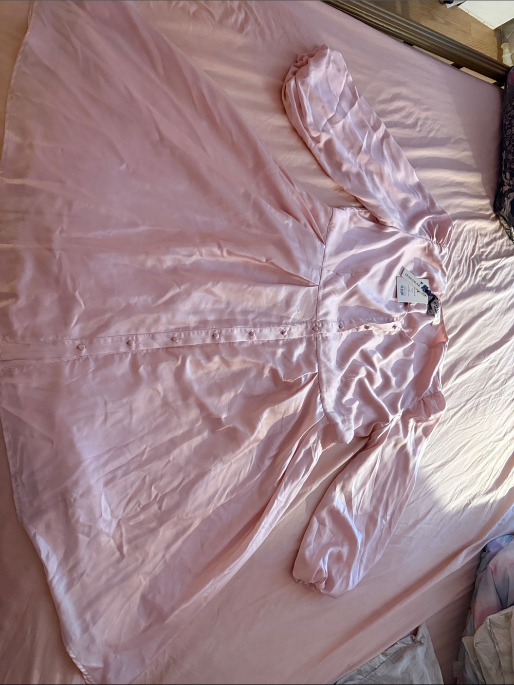 JessaKae Pink Satin Chateau Dress